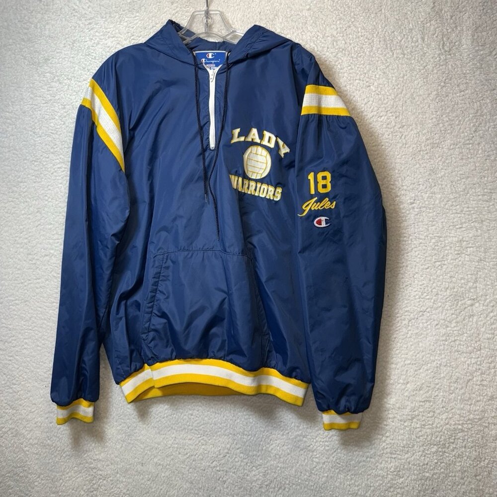 Merrimack College Volleyball‎ Lady Warriors Vintage 80's Champion 1/4 Zip Hoodie